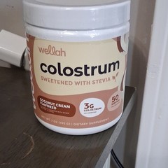 wellah Colostrum Powder w/ Stevia Coconut Cream Flavor 7 oz