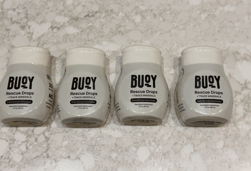 NEW 4 Buoy Rescue Drops Extra Strength Electrolyte Drops 6/30/26 FREE SHIP
