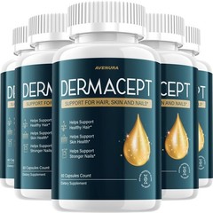 (5 Pack) Dermacept Capsules – Derma Cept Natural Blend Healthy Skin Care Pills