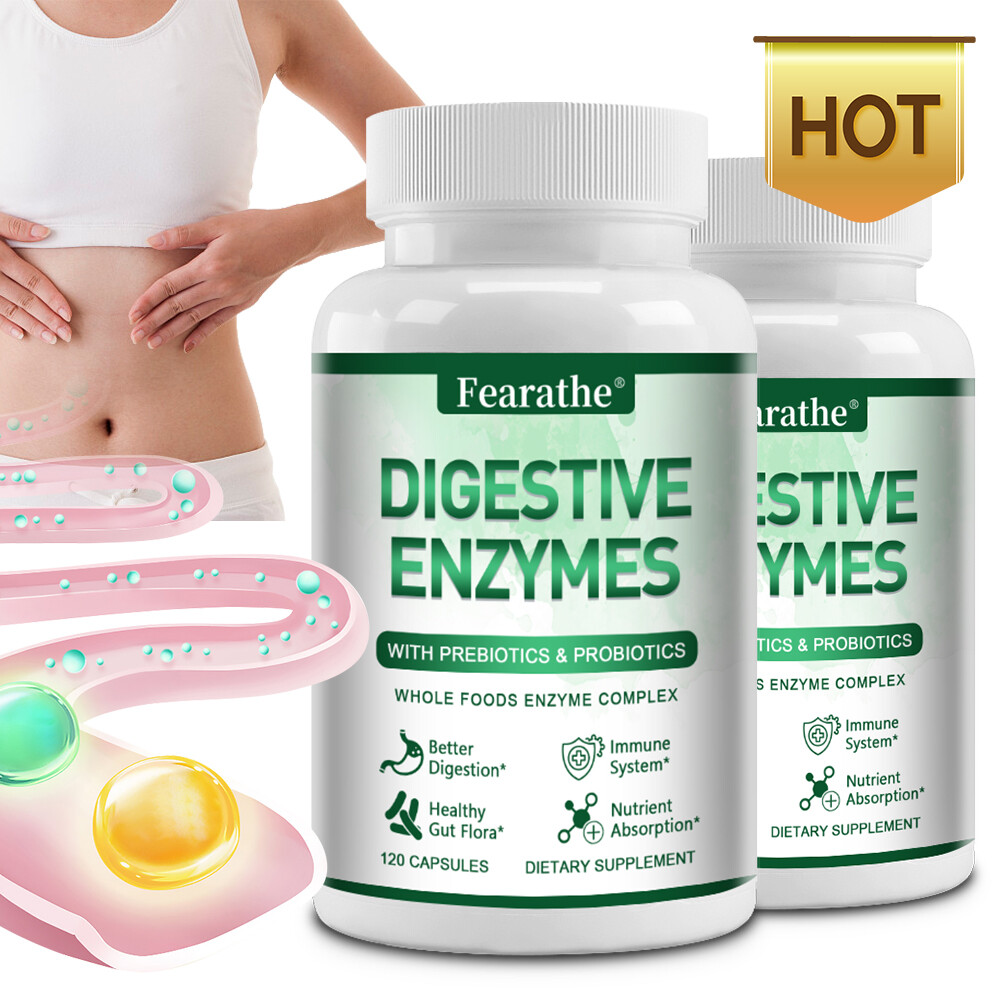 Digestive Enzymes Plus Prebiotics & Probiotics – Immune Support, Bloating Relief