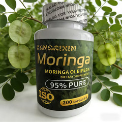 200 Count Premium Moringa Capsules | 95% Pure, Maximize Health Benefits