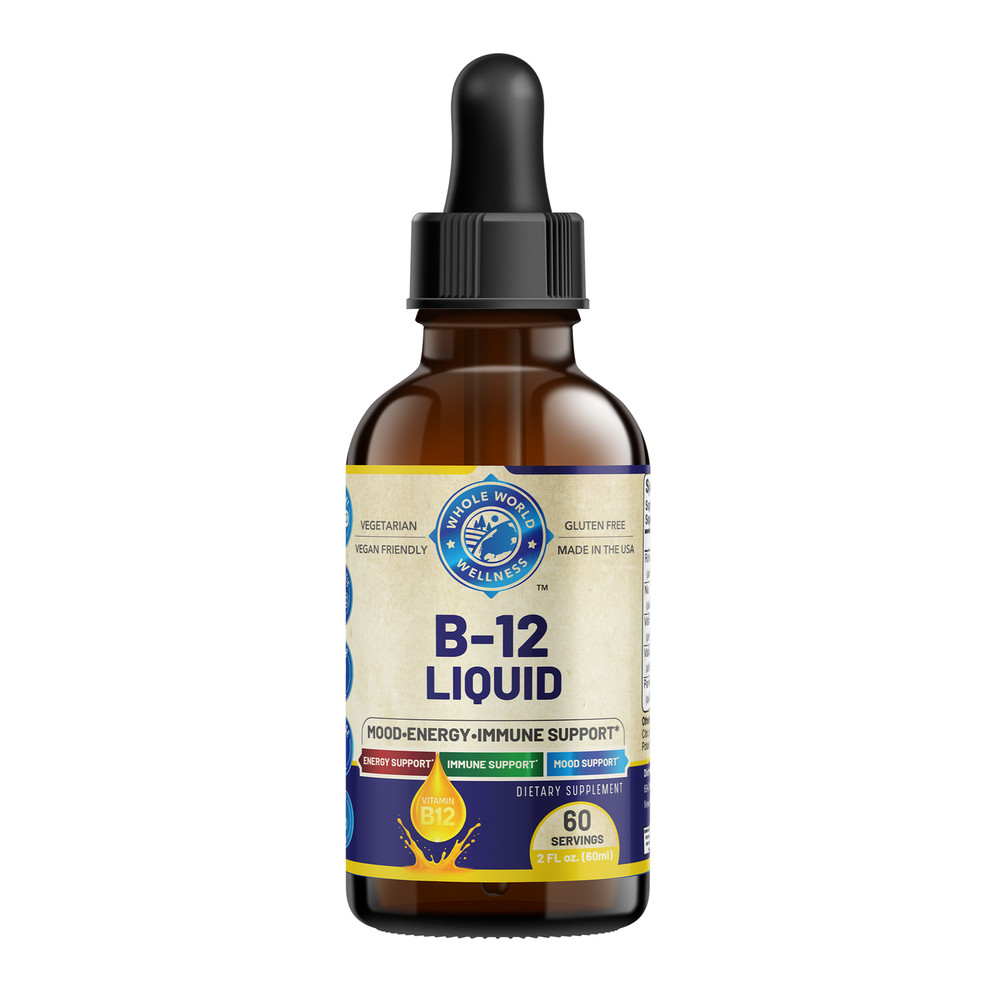 Vitamin B-12 Complex Liquid Drops, Supplement. USA Made.