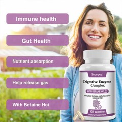 Digestive Enzyme Complex Gas, Constipation & Bloating Relief, Gut Health