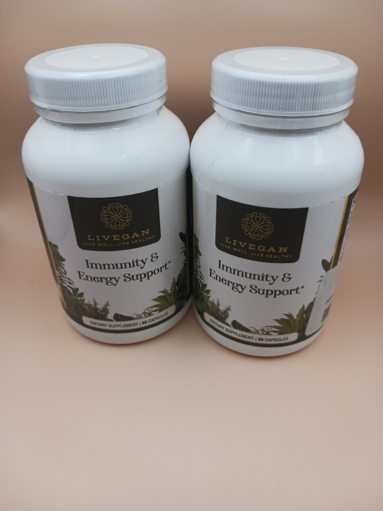 2pk Immunity & Energy Support – Powerful Ingredients – 60 caps Ea. – Exp 09/2027