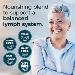 Lymph System Support Supplements Less Swelling Detoxify Skin Immune 120 Capsules