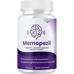 Memopezil Brain Memory Support Supplement Capsules Nootropic 1 Pack 60Ct
