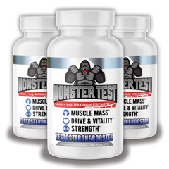 Angry Supplements MONSTER TEST Testosteron Booster Men&rsquo;s Drive Pills, 120ct 3Pk