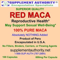 Maca Root Powder Red Organic ~ 100 Capsules ~ Fresh Exp 01/2026 – TOP SELLER! ~