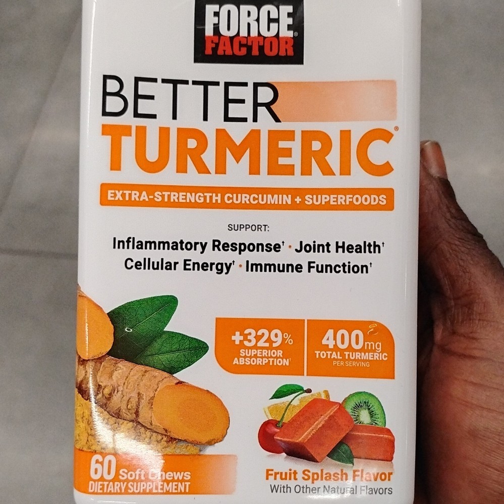Force Factor Better Turmeric Extra-Strength Curcumin Soft Chews 60 Fruit Splash