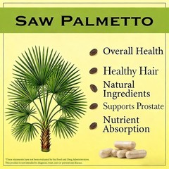 Organic Extracts Supplements Prostate Urinary Tract Digestive Health Hair Growth