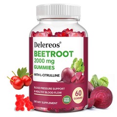 Beetroot 2000mg With L-Citrulline,Supports Healthy Blood Flow 60 Gummies