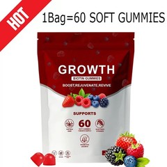 3X Hair Growth Gummies – Biotin Vitamins Plant Extracts, Supports Health HOT US