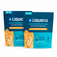 Orange Vanilla Electrolyte Powder Drink Mix 2 Servings On-The-Go Hydration