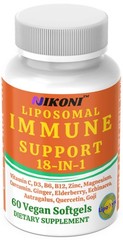 Nikoni Vegan Liposomal Immune Support 18-in-1 Formula, 60, 120, and 240 Softgels