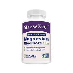 Magnesium Glycinate 240 Mg Supplements Muscle Growth Bone Health 30-120 Capsules
