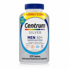 Centrum Silver Men 50+ Complete Multivitamin 275 Tablets Vitamin C Zinc
