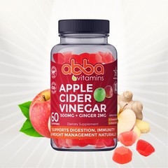 Apple Cider Vinegar & Ginger Gummies 60 Ct Vegan Kosher