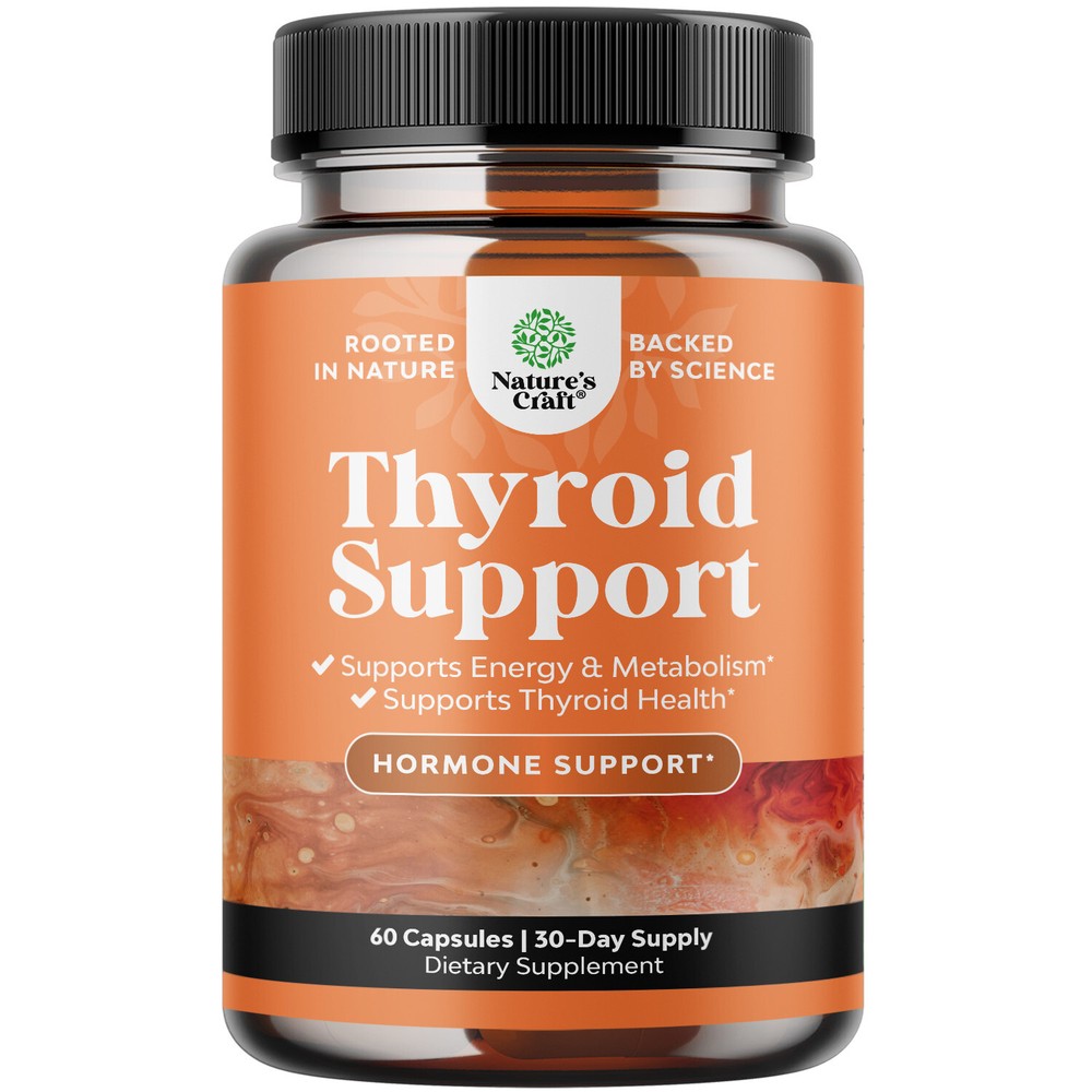Herbal Thyroid Support Complex – Iodine with L Tyrosine Mood Enhancer Halal 60ct