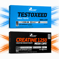 OLIMP TESTOXEED + CREATINE MONOHYDRATE – Energy Strong Testo-Booster Muscle Mass