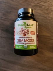 Organic Irish Sea Moss w Bladderwrack, Burdock Root 90 Caps-3 per serv EXP 12/26