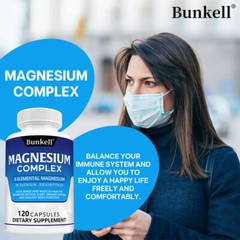 Magnesium Complex 1000mg 8 Elemental Magnesium Gluten Free Bone 30-120 Pills