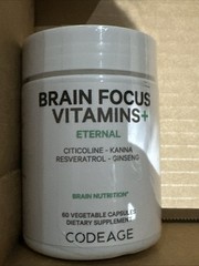 Codeage Brain Focus Vitamins+, Citicoline, B12, Resveratrol,60 ct 2027