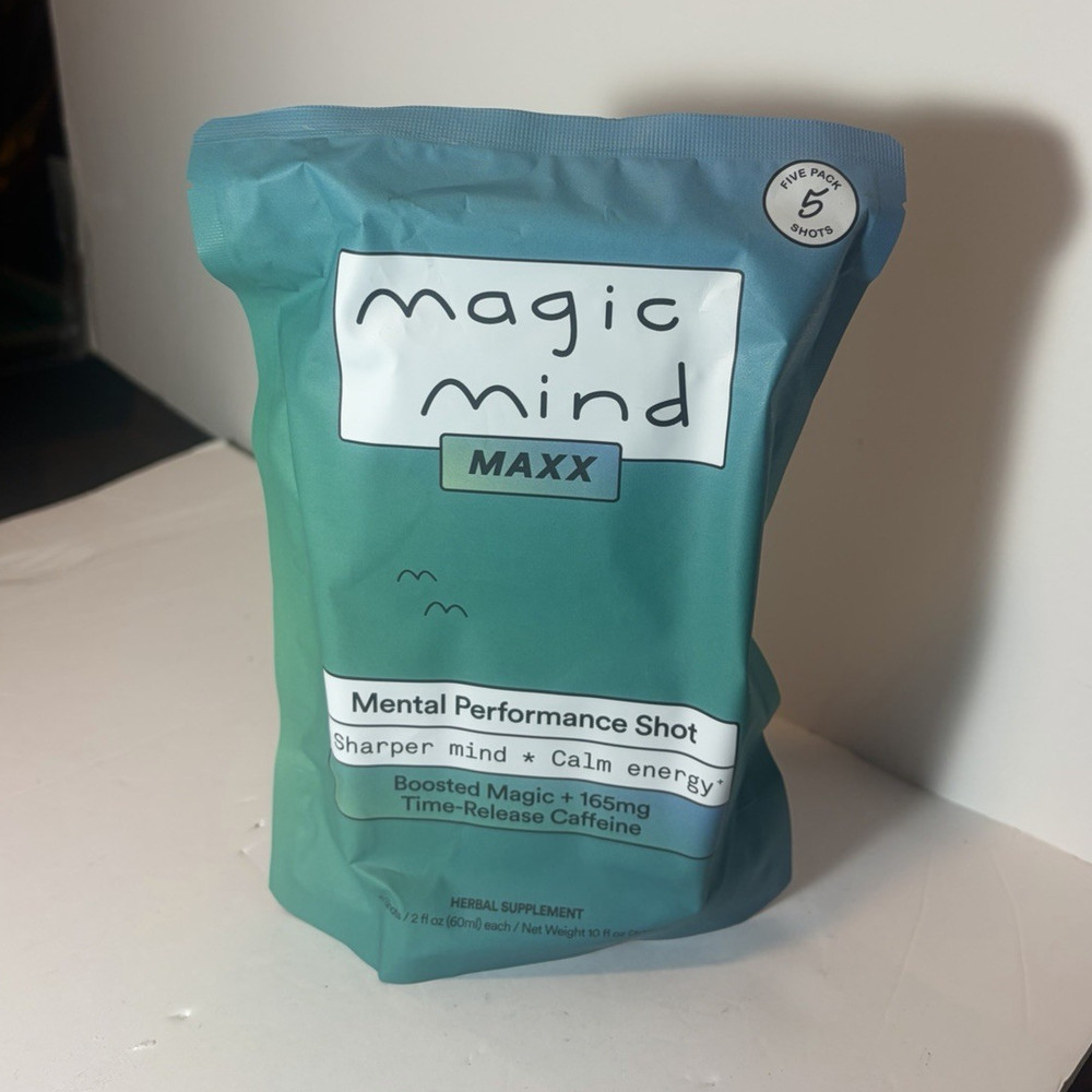 Magic Mind MAXX Mental Performance Shot 5 Pack 165mg Time-Release Caffeine