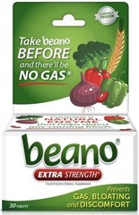 beano Extra Strength Alpha-galactosidase Enzyme Dietary Supplement 30 Tablets