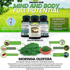 Moringa Leaf Nutrients | Best Supplement Capsule Pill Men Women FREE SHIP
