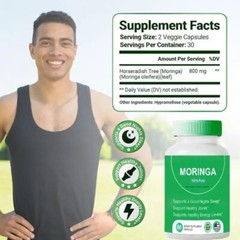 Tarmya’s Pure Moringa Powder Capsules – 60 Capsules