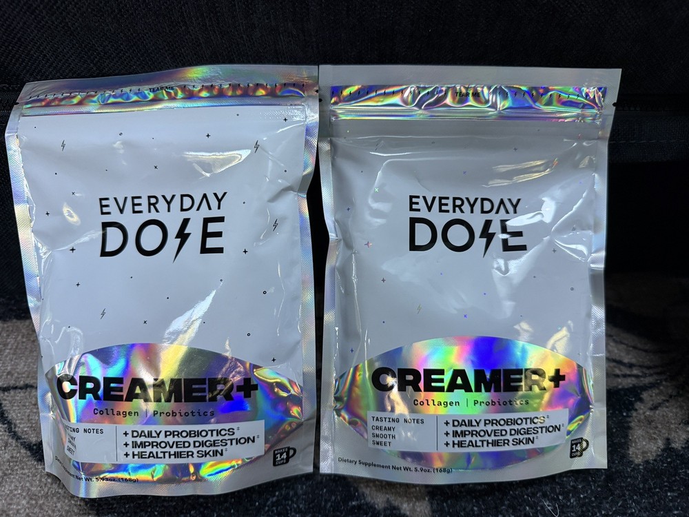 Everyday Dose Creamer + Collagen + Probiotics 5.9oz 168g 14 Serving Lot Of 2