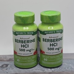 2X Nature&rsquo;s Truth Advanced Berberine HCl 500mg 60 Capsules Sugar Metabolism 6/27