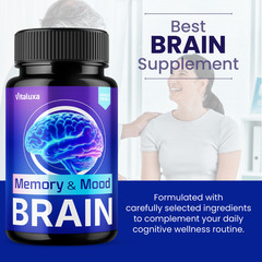 (5 Pack) Memory and Mood Brain, Double Clean Neuropatia Formula (300 Capsules)