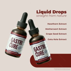 Gastri Cure Drops – GastriCure Natural Digestive Support and Comfort – 2 Pack