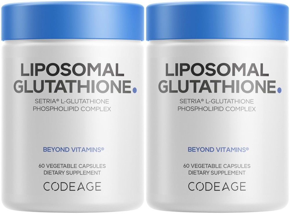 Codeage Liposomal Glutathione Supplement – Pure Reduced 60 Count (Pack of 2)