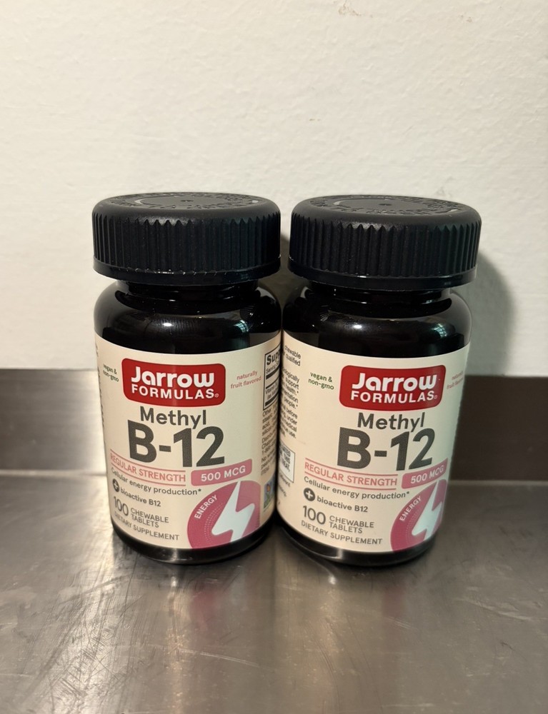 Jarrow Formulas® Methyl B-12 Tablets 500 mg Supplement 100 Day Supply (2 pack)