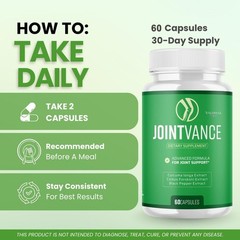 JointVance Joint Support Supplement Capsules Glucosamine Flexibility 2 Pack 120C