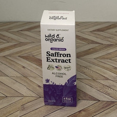 Wild & Organic Saffron Extract Dietary Supplement Liquid Drops Vegan 4 fl oz