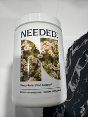 Needed Sleep + Relaxation Support Powder Chamomile Magnesium L-Theanine 8.04