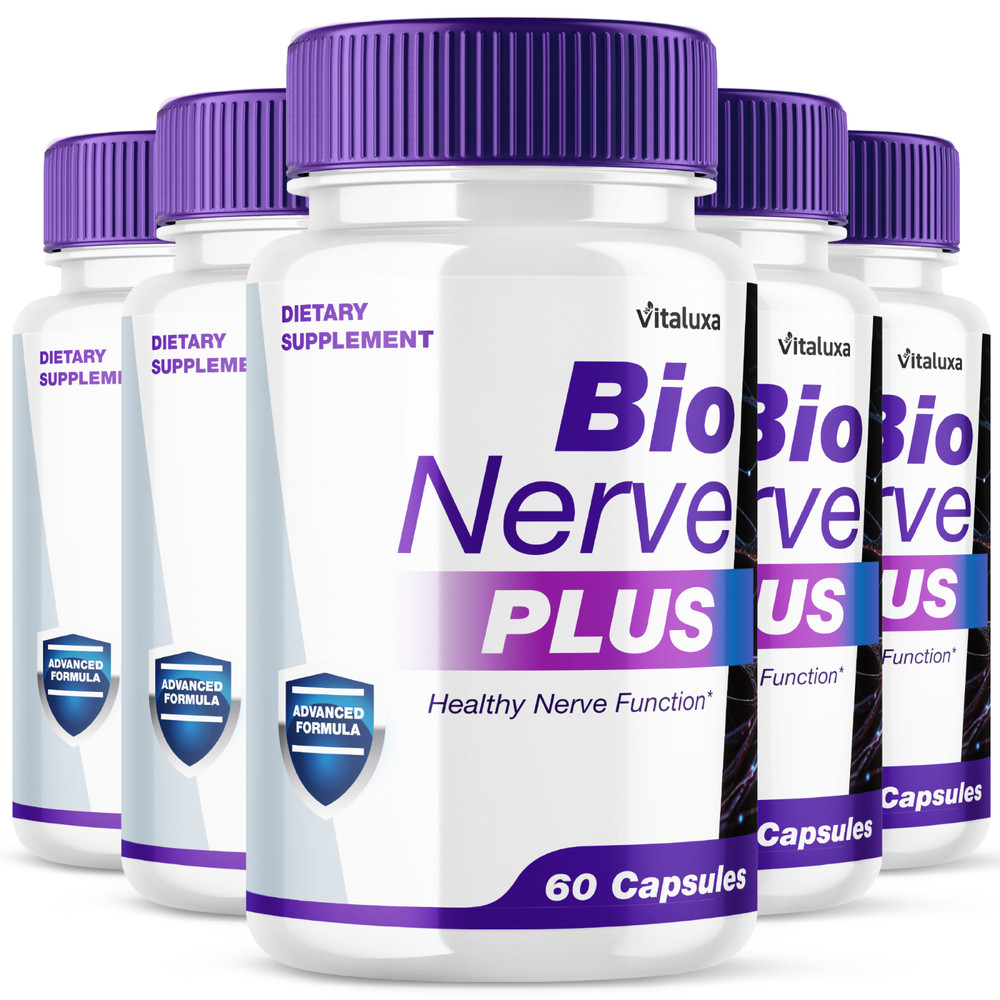 (5 Pack) Bio Nerve Plus Capsules, BioNerve+ Premium Formula (300 Capsules)