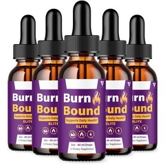(5 Pack) Burn Bound Daily Health Support, BurnBound Liquid Supplement (10oz)