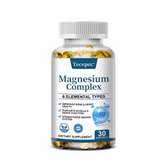 Magnesium 500 mg capsules 6 ELEMENTAL TYPES IMPROVES BONE & HEART HEALTH