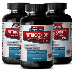 Glutamine Tablets – Nitric Oxide Muscle Power 3150mg – Blood Flow To Muscle 3B