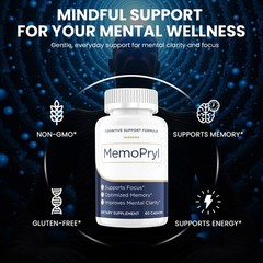 (1 Pack) MemoPryl Capsules – Advanced Formula Supplement Brain Health Support