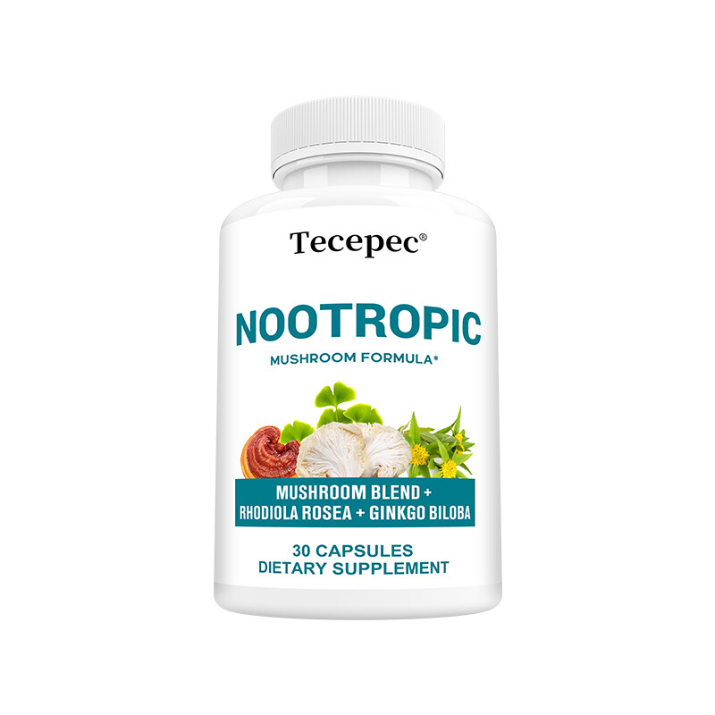 Nootropics Brain Support Supplement, Lions Mane, Shiitake, Reishi & Chaga