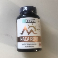 Zhou Organic Maca Root Peruvian Superfood Vegan Lab Verified 120 Capsules