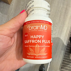 BrainMD Happy Saffron Plus Mood Support Vegan Gluten-Free 90 Capsules