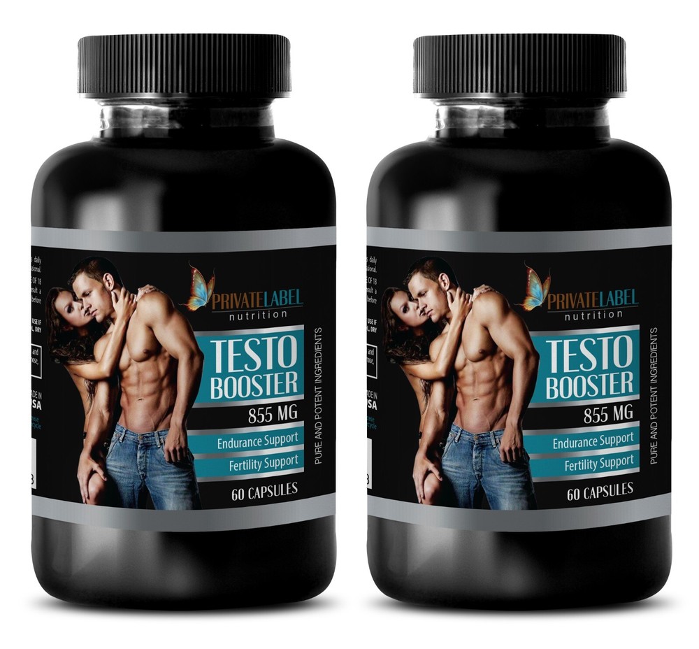 Energy, Stamina, Endurance – TESTO BOOSTER 855mg – Muscle 2 Bottle 120 Capsules
