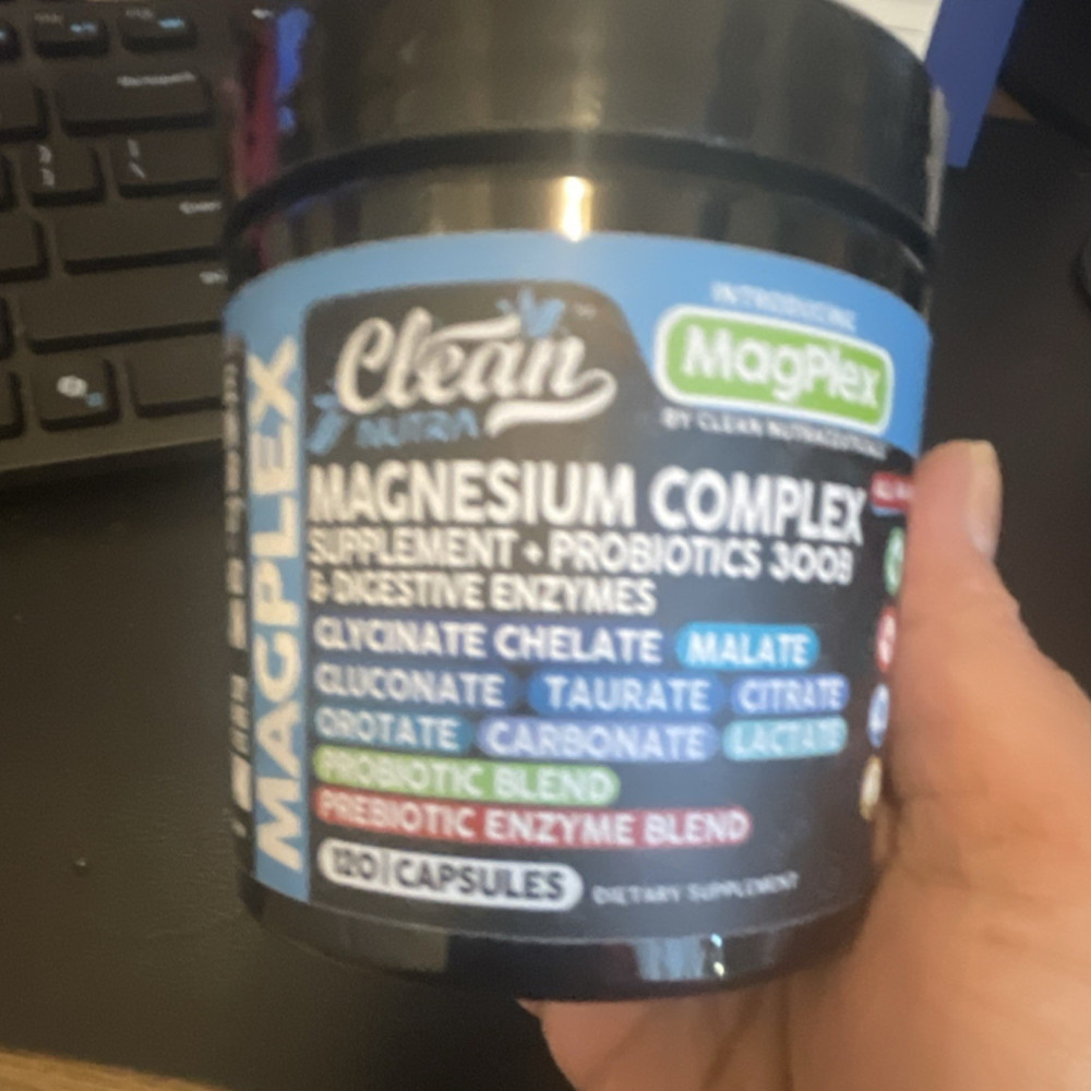 Clean Nutra MagPlex Magnesium Complex 120 Capsules Non-GMO Vegan