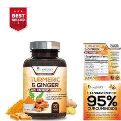 Turmeric Curcumin Supplement – 95% Curcuminoids – 120 Capsules